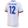 Maglia ufficiale Francia Kolo Muani 12 Trasferta Euro 2024 per Uomo